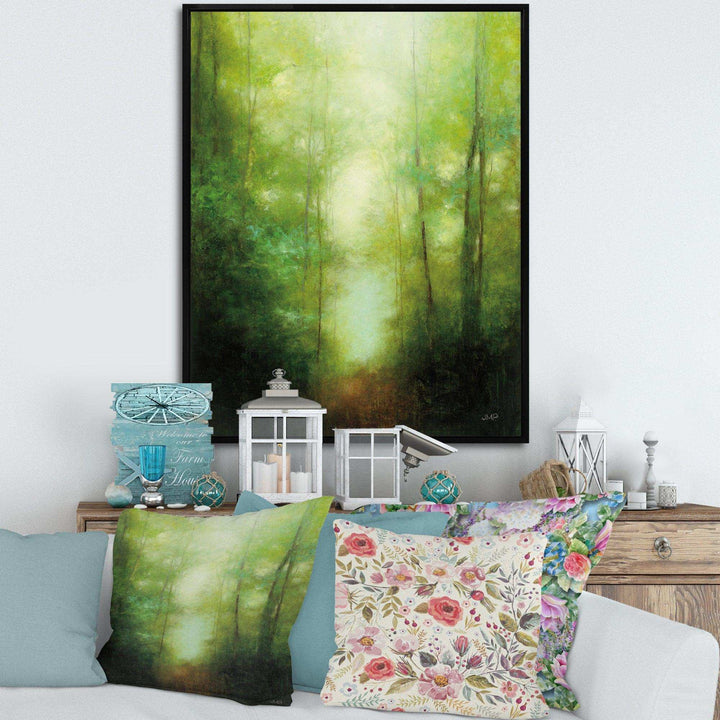 Into the Clearing Forest - Farmhouse Canvas Wall Art