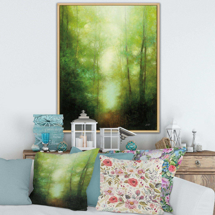 Into the Clearing Forest - Farmhouse Canvas Wall Art