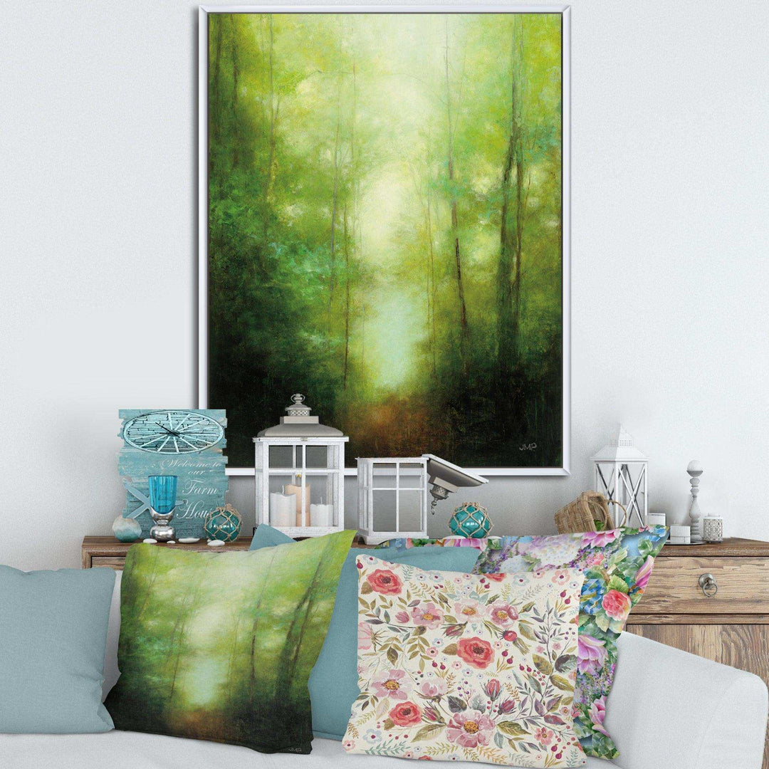 Into the Clearing Forest - Farmhouse Canvas Wall Art