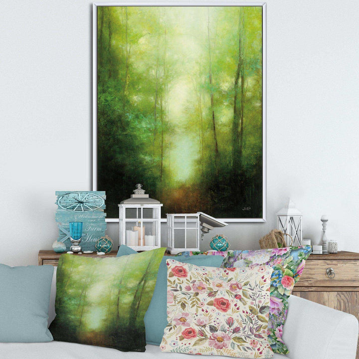 Into the Clearing Forest - Farmhouse Canvas Wall Art