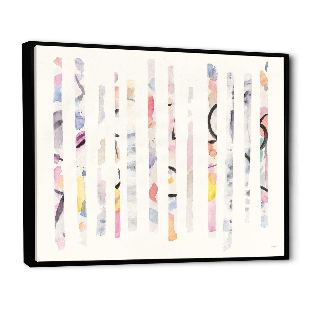 Multi-Color Geometric Bars - Modern Bedroom Wall Art