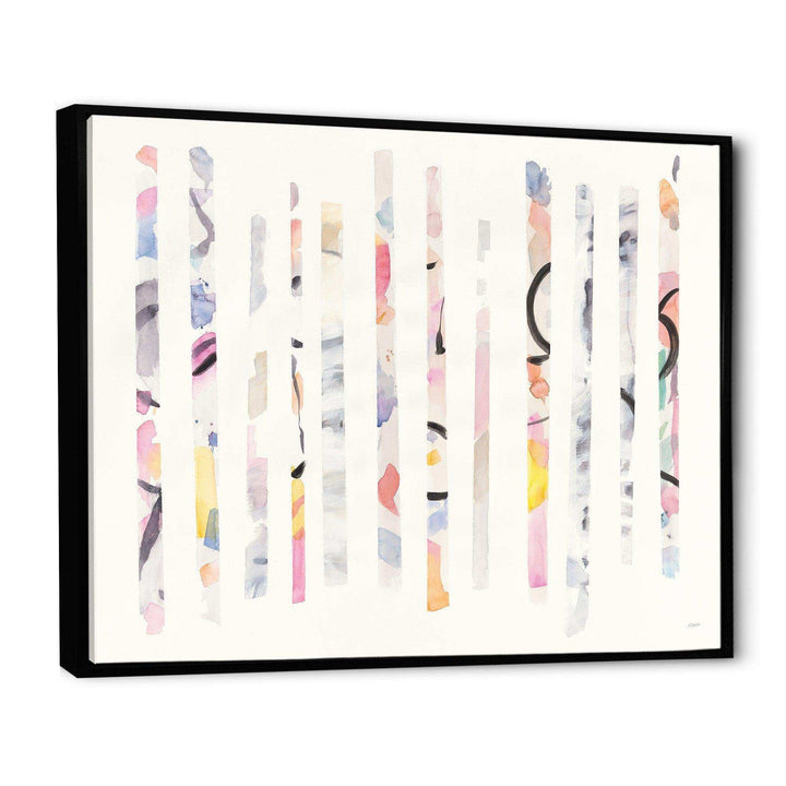 Multi-Color Geometric Bars - Modern Bedroom Wall Art