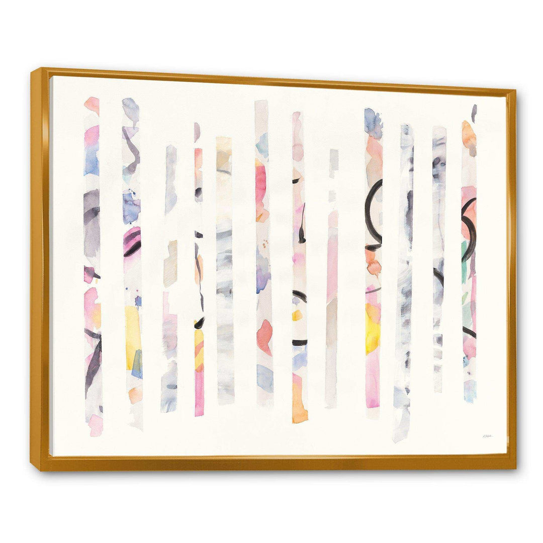 Multi-Color Geometric Bars - Modern Bedroom Wall Art