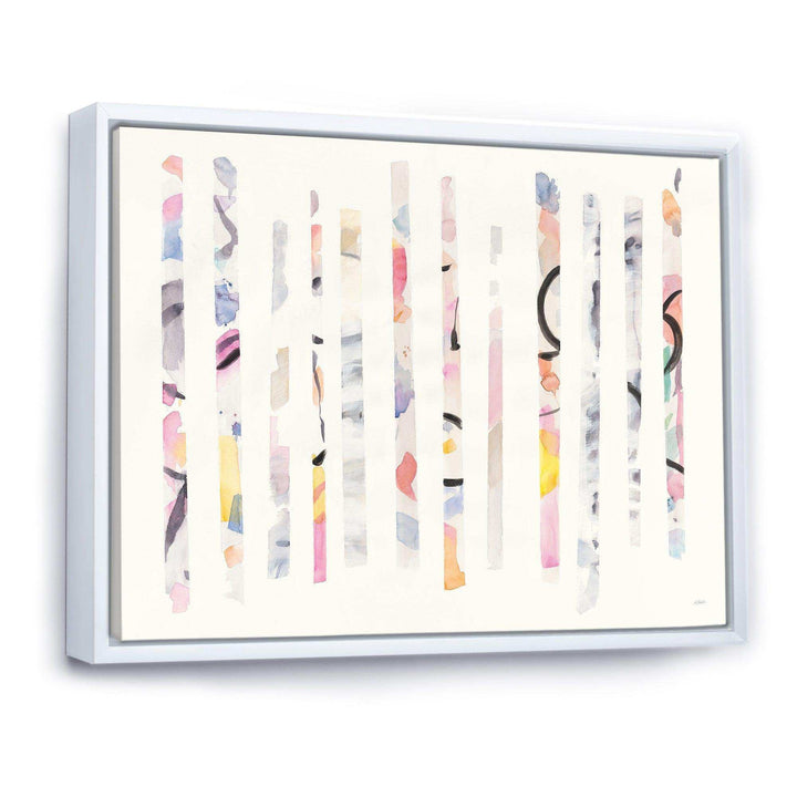 Multi-Color Geometric Bars - Modern Bedroom Wall Art