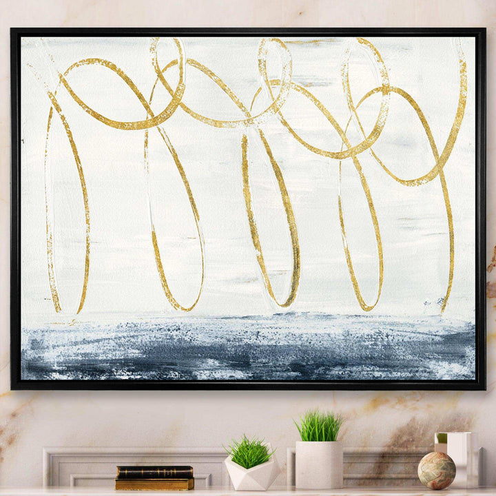 Gold Abstract Geometric Shape - Modern Wall Art Prints