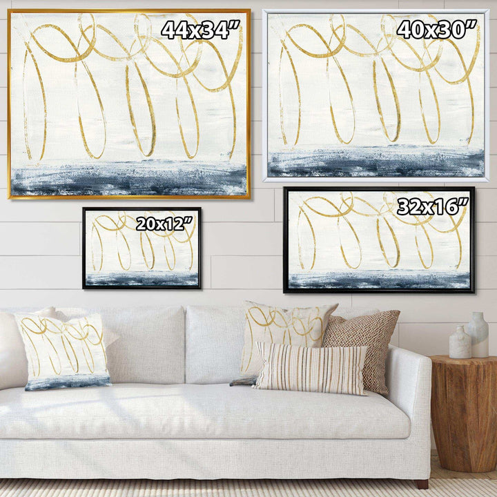 Gold Abstract Geometric Shape - Modern Wall Art Prints