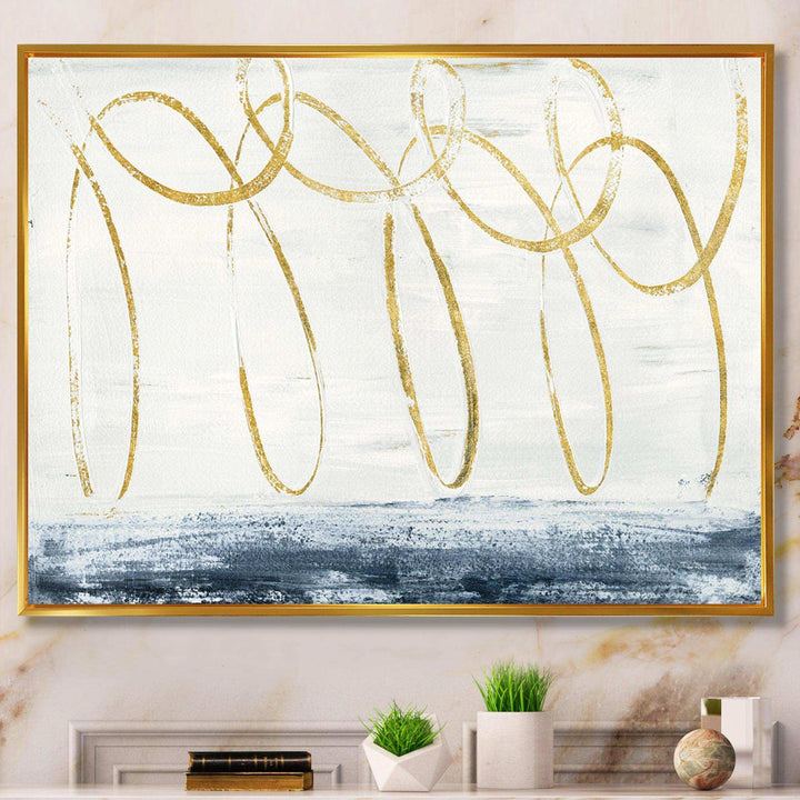 Gold Abstract Geometric Shape - Modern Wall Art Prints