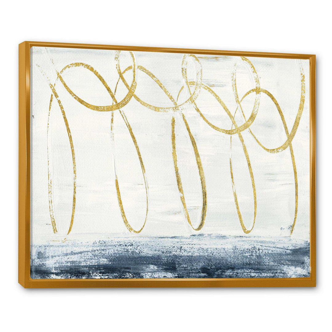 Gold Abstract Geometric Shape - Modern Wall Art Prints
