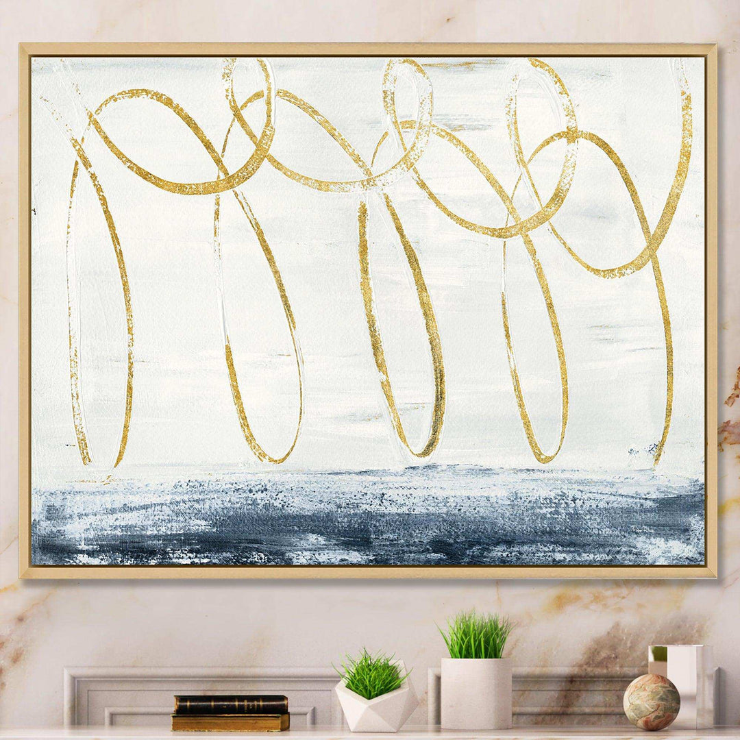 Gold Abstract Geometric Shape - Modern Wall Art Prints
