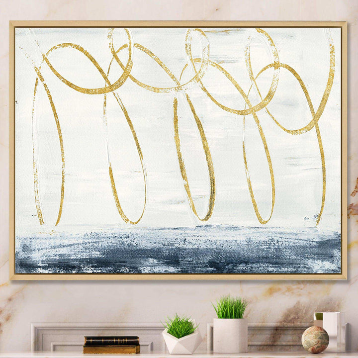 Gold Abstract Geometric Shape - Modern Wall Art Prints