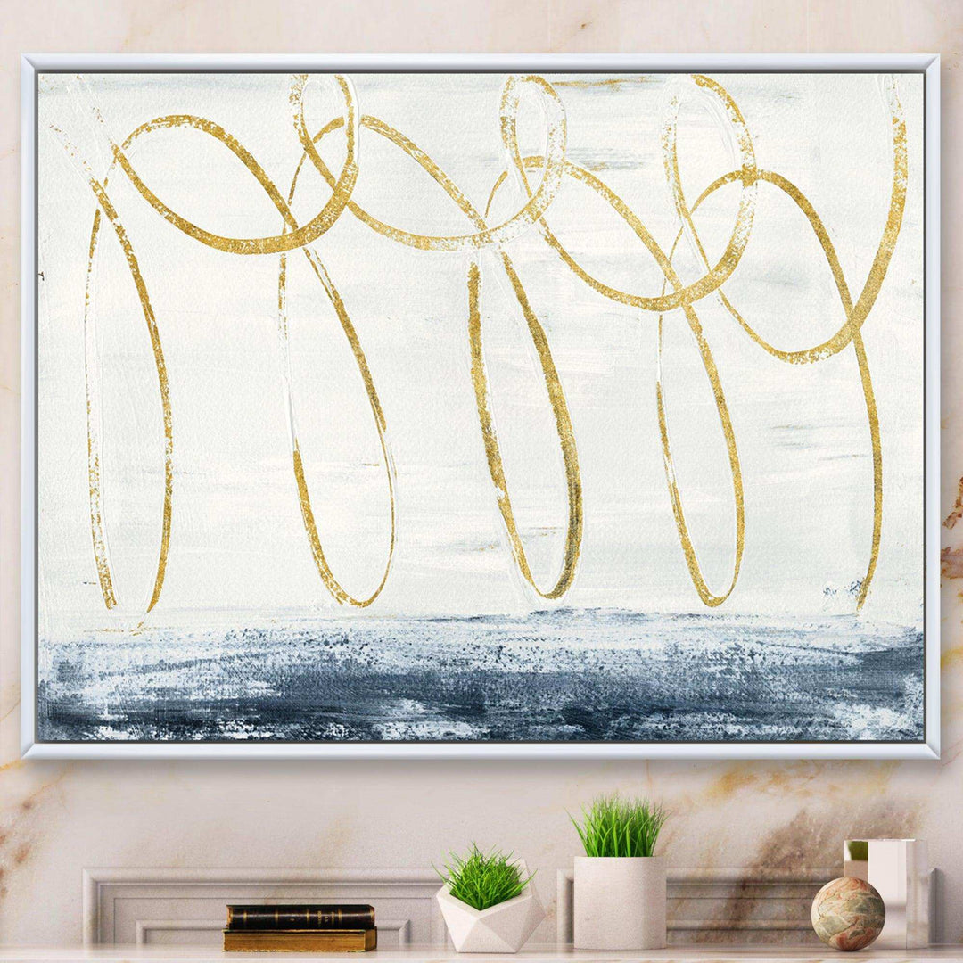 Gold Abstract Geometric Shape - Modern Wall Art Prints