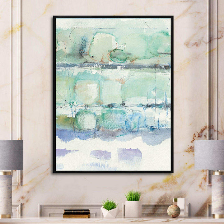 Blue Abstract Panel I - Modern Canvas Wall Art