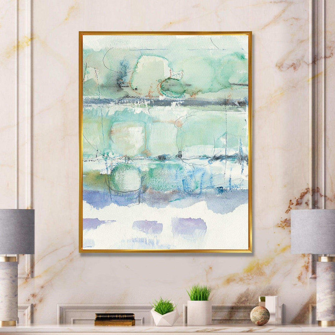 Blue Abstract Panel I - Modern Canvas Wall Art