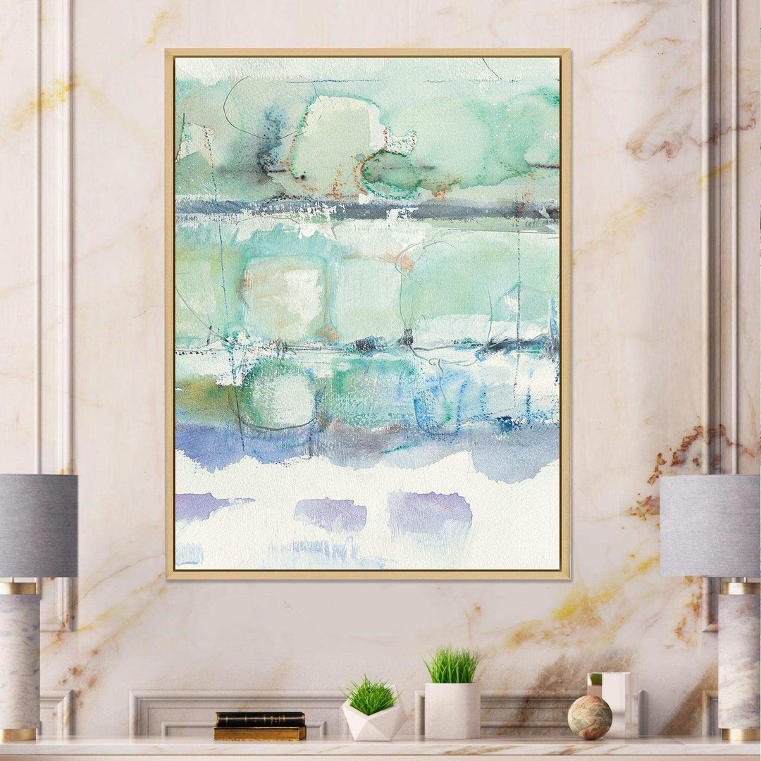 Blue Abstract Panel I - Modern Canvas Wall Art