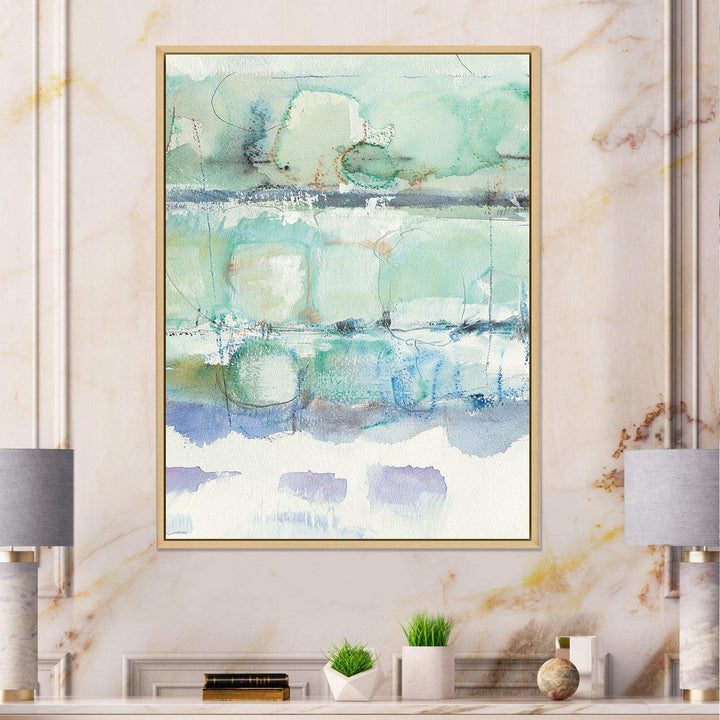 Blue Abstract Panel I - Modern Canvas Wall Art