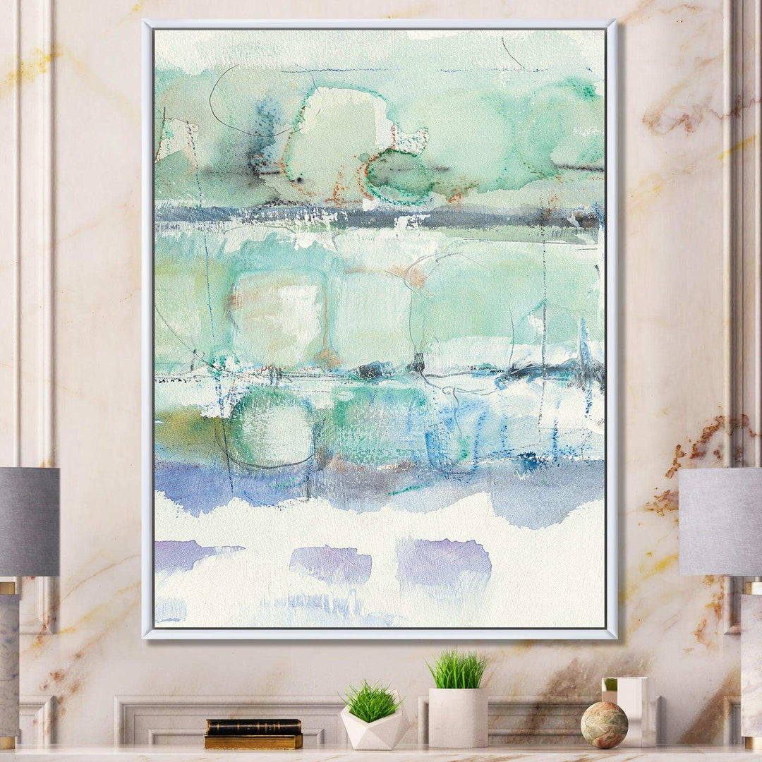 Blue Abstract Panel I - Modern Canvas Wall Art