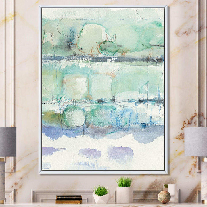 Blue Abstract Panel I - Modern Canvas Wall Art