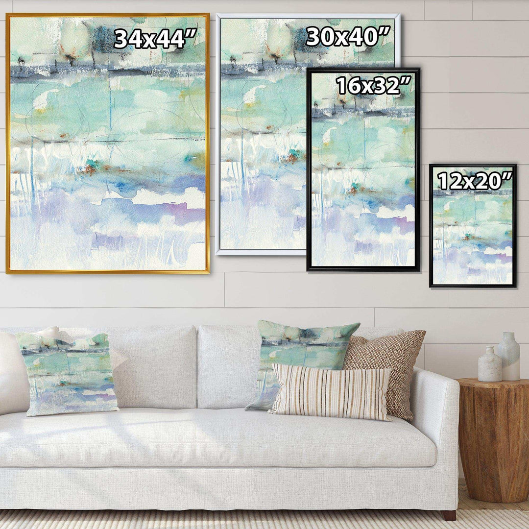 Blue Abstract Panel II - Modern Bedroom Wall Art