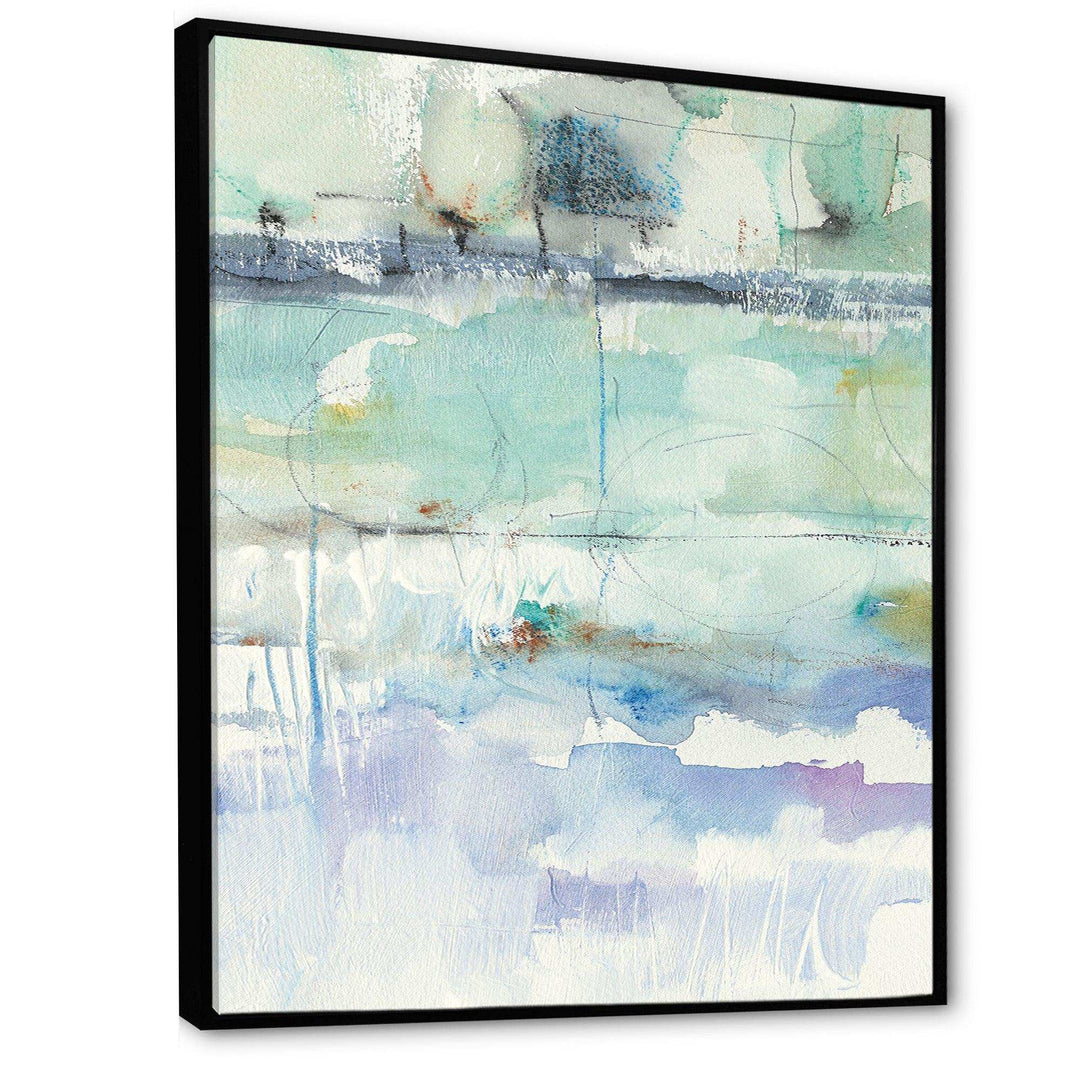 Blue Abstract Panel II - Modern Bedroom Wall Art