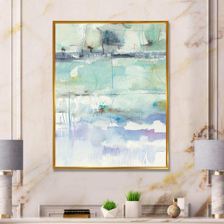 Blue Abstract Panel II - Modern Bedroom Wall Art
