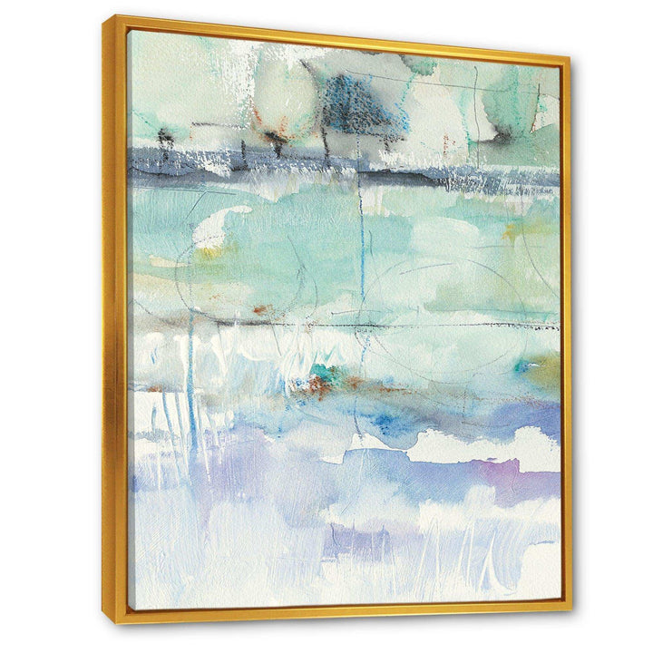 Blue Abstract Panel II - Modern Bedroom Wall Art