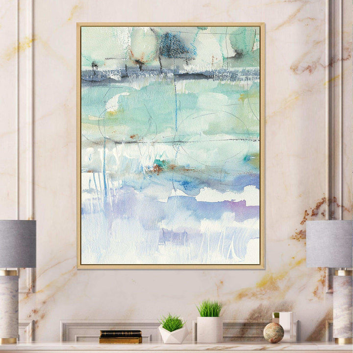 Blue Abstract Panel II - Modern Bedroom Wall Art