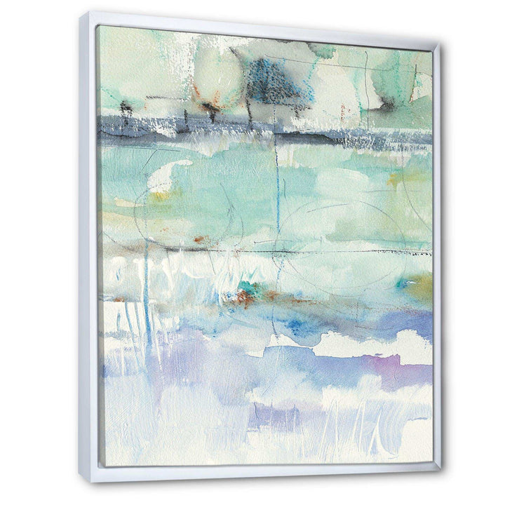 Blue Abstract Panel II - Modern Bedroom Wall Art