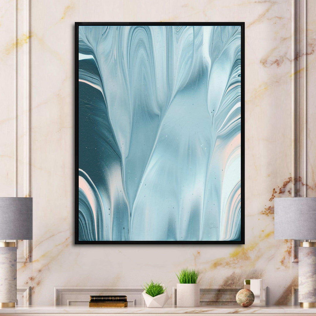 Blue Modern Water I - Modern Bedroom Wall Art