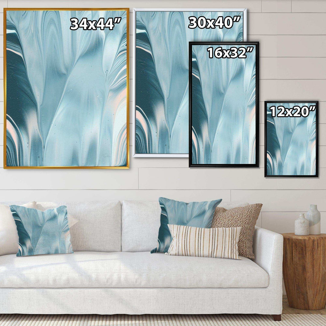 Blue Modern Water I - Modern Bedroom Wall Art