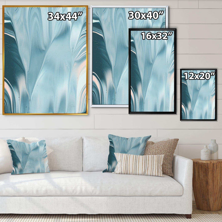 Blue Modern Water I - Modern Bedroom Wall Art