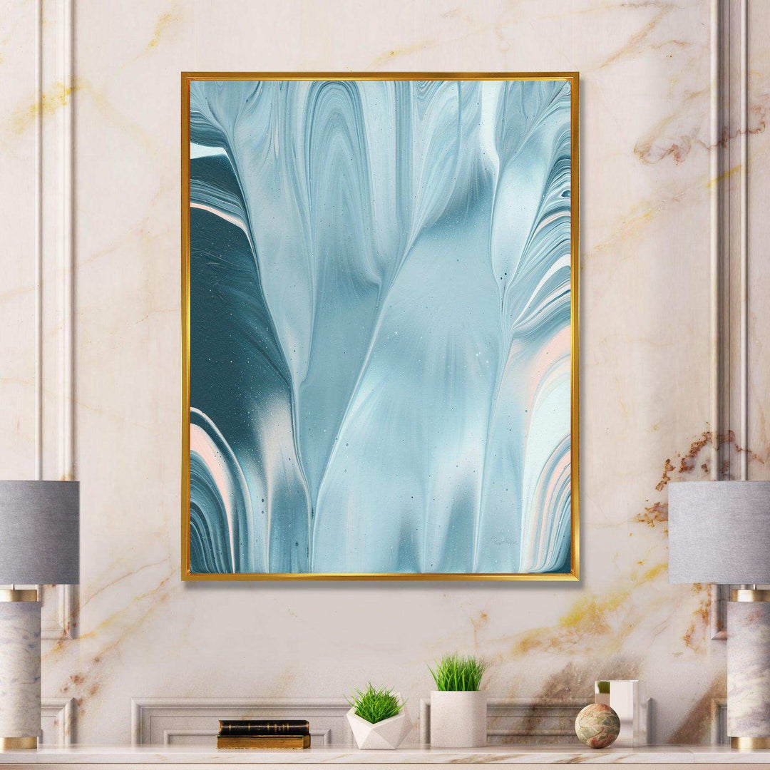 Blue Modern Water I - Modern Bedroom Wall Art