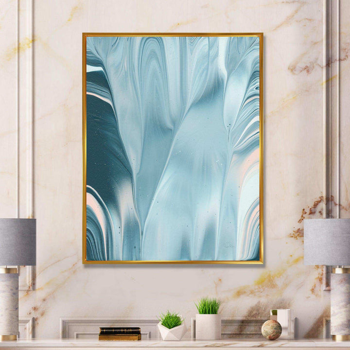 Blue Modern Water I - Modern Bedroom Wall Art