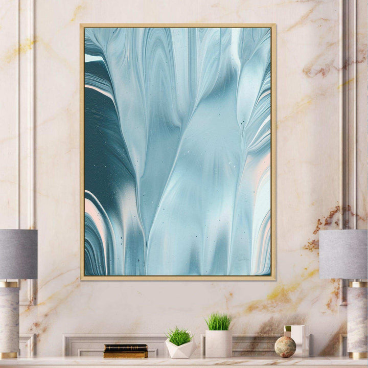 Blue Modern Water I - Modern Bedroom Wall Art