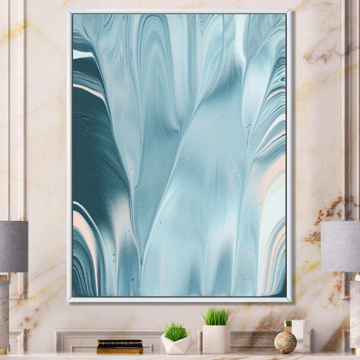 Blue Modern Water I - Modern Bedroom Wall Art