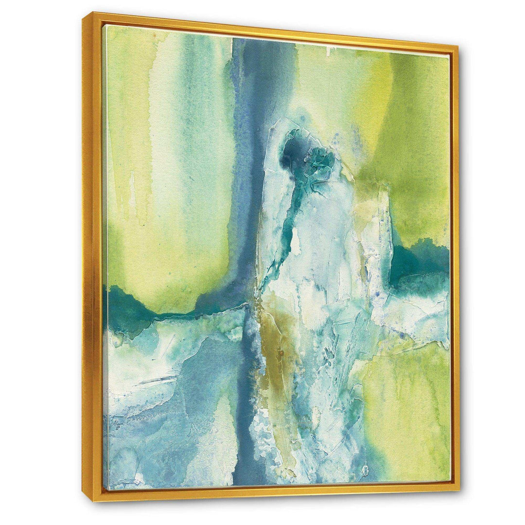 Yellow and Blue Splash - Modern Canvas Wall Art