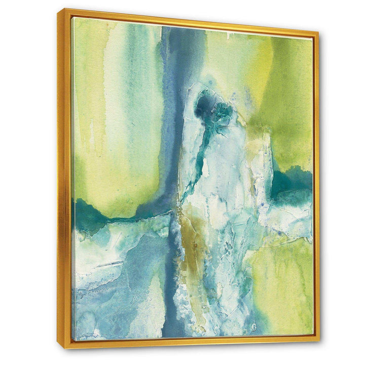 Yellow and Blue Splash - Modern Canvas Wall Art