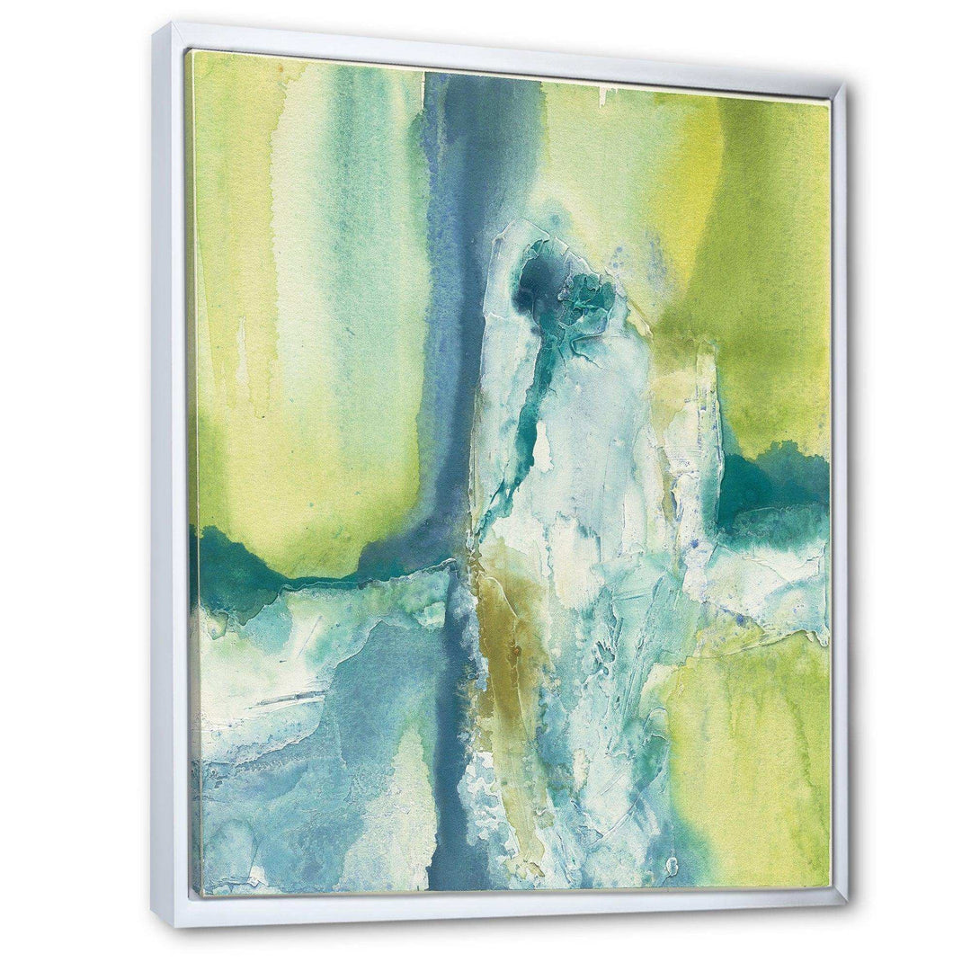 Yellow and Blue Splash - Modern Canvas Wall Art