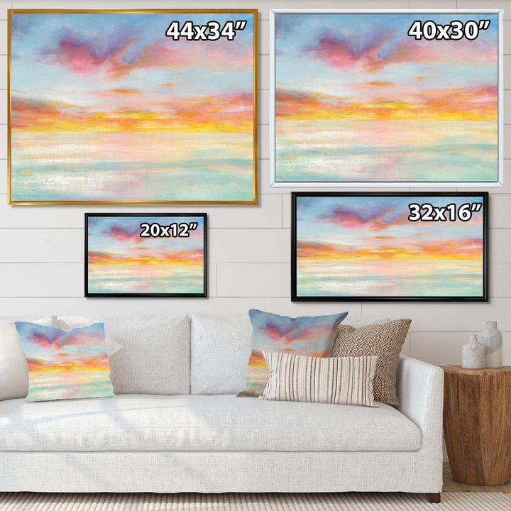 Pastel Pink And Blue Clouds - Nautical &amp; Coastal Wall Art Prints