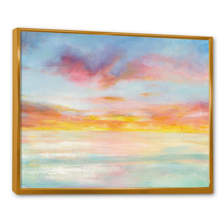 Pastel Pink And Blue Clouds - Nautical &amp; Coastal Wall Art Prints