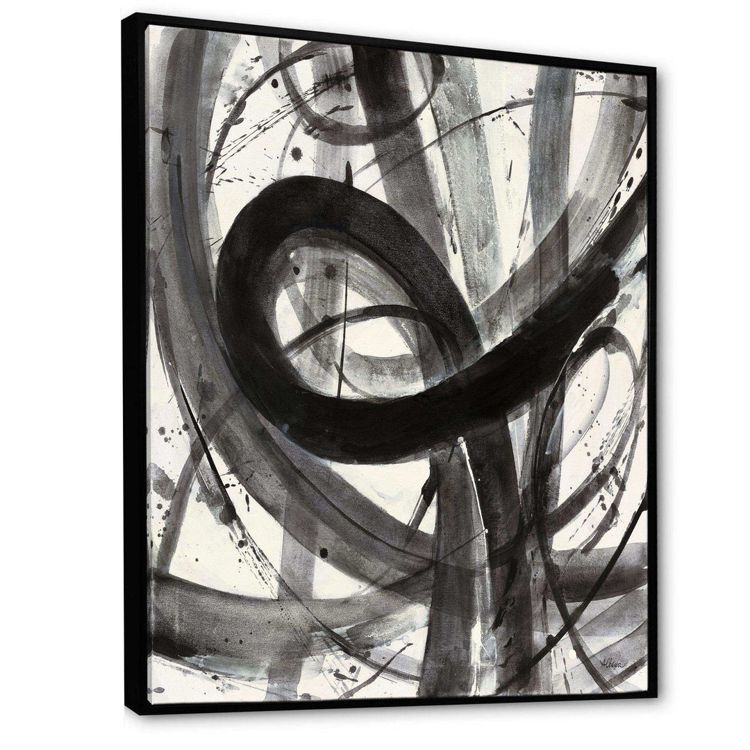 Black and White Minimalistic Painting - Modern Canvas Wall Art