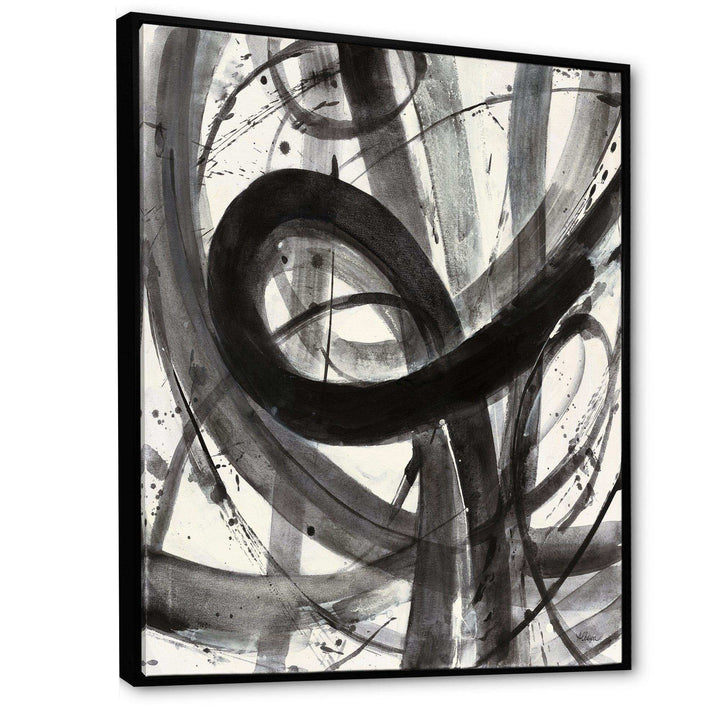 Black and White Minimalistic Painting - Modern Canvas Wall Art