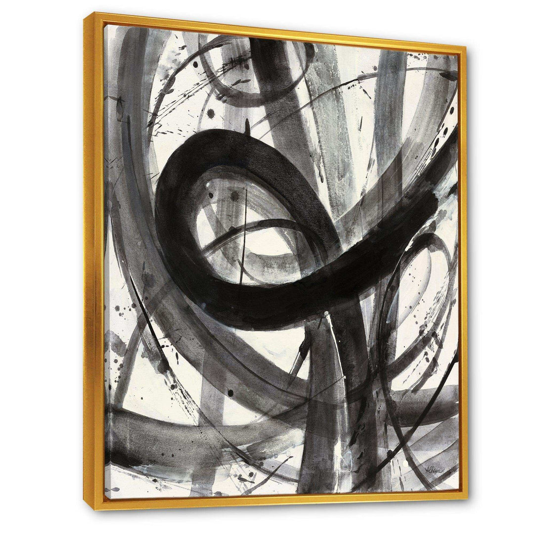 Black and White Minimalistic Painting - Modern Canvas Wall Art
