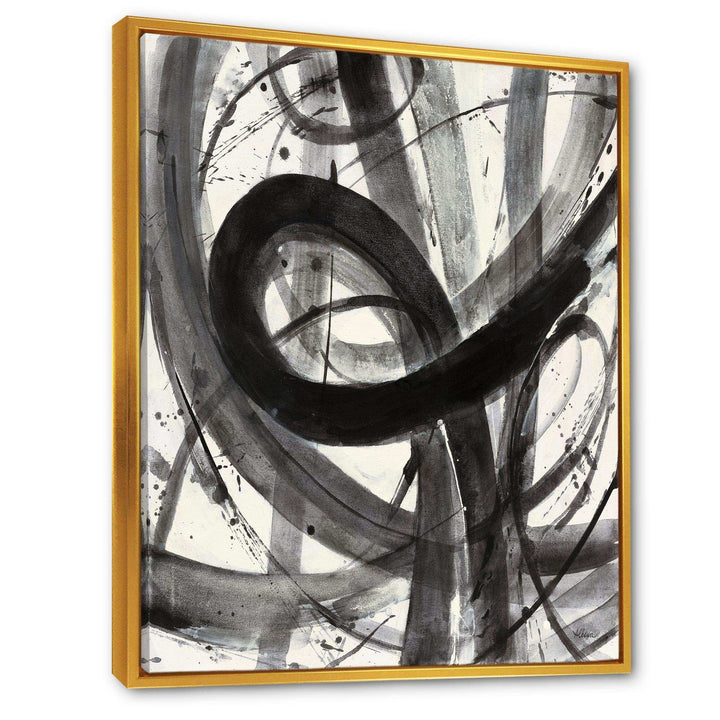 Black and White Minimalistic Painting - Modern Canvas Wall Art