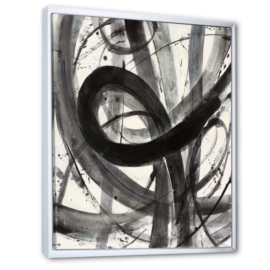 Black and White Minimalistic Painting - Modern Canvas Wall Art