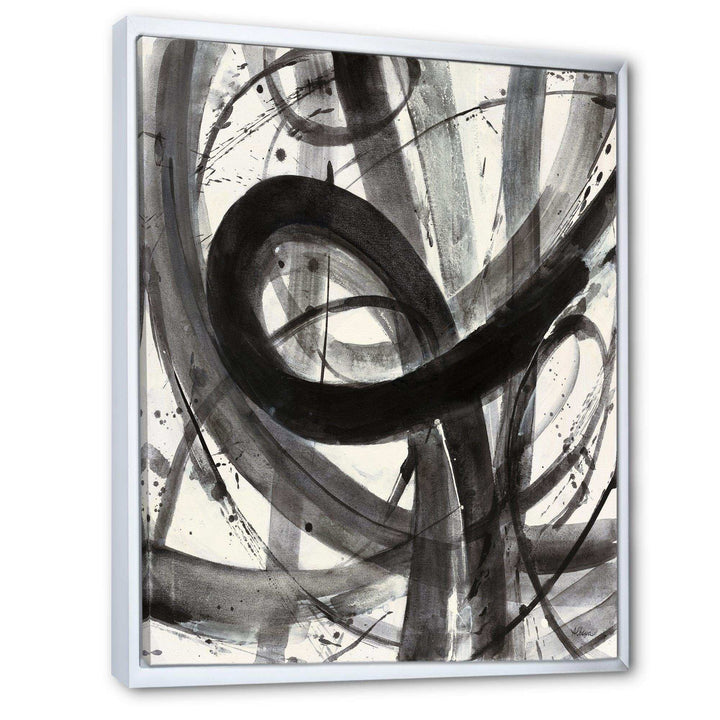 Black and White Minimalistic Painting - Modern Canvas Wall Art