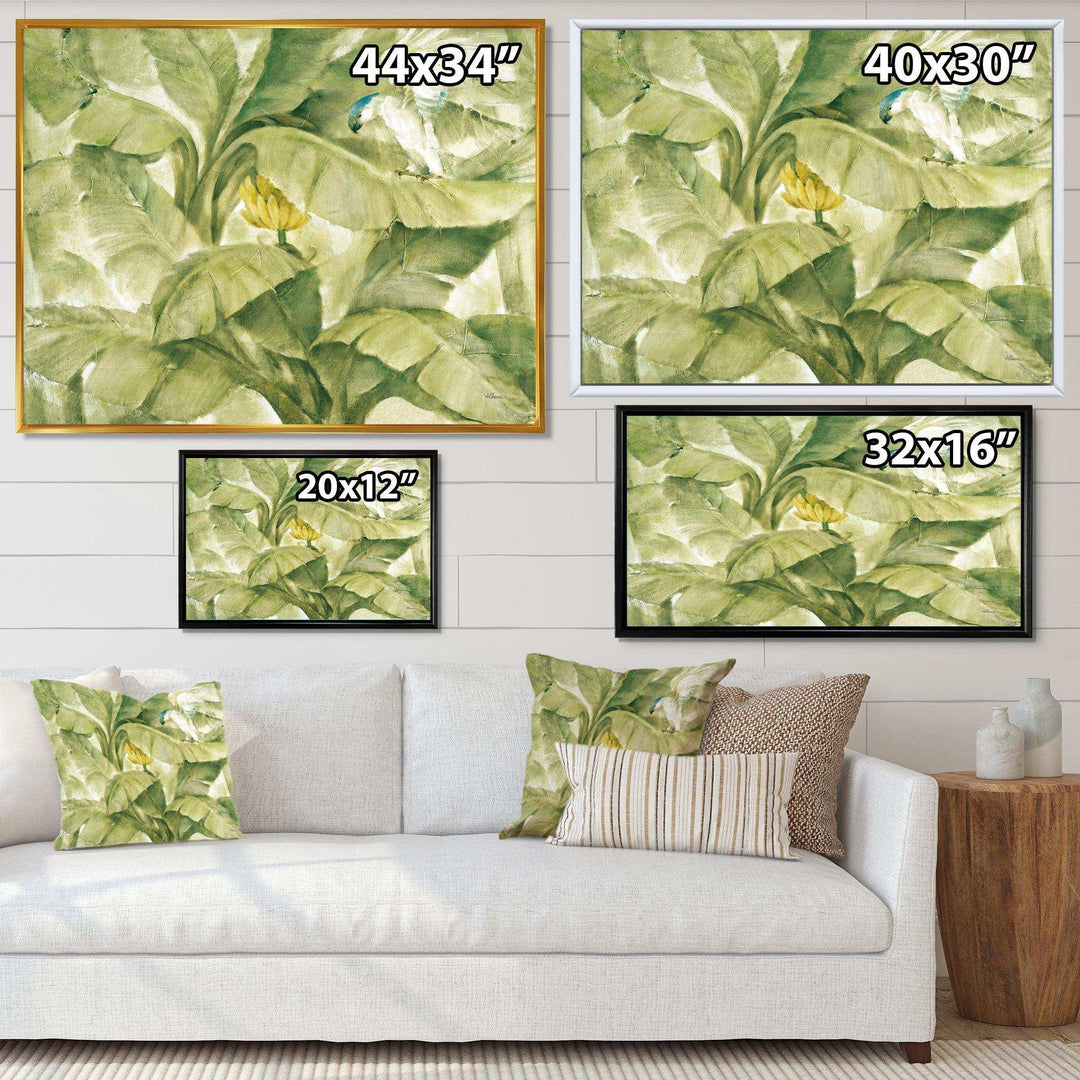 Tropical Canopy II Green - Farmhouse Living Room Wall Decor