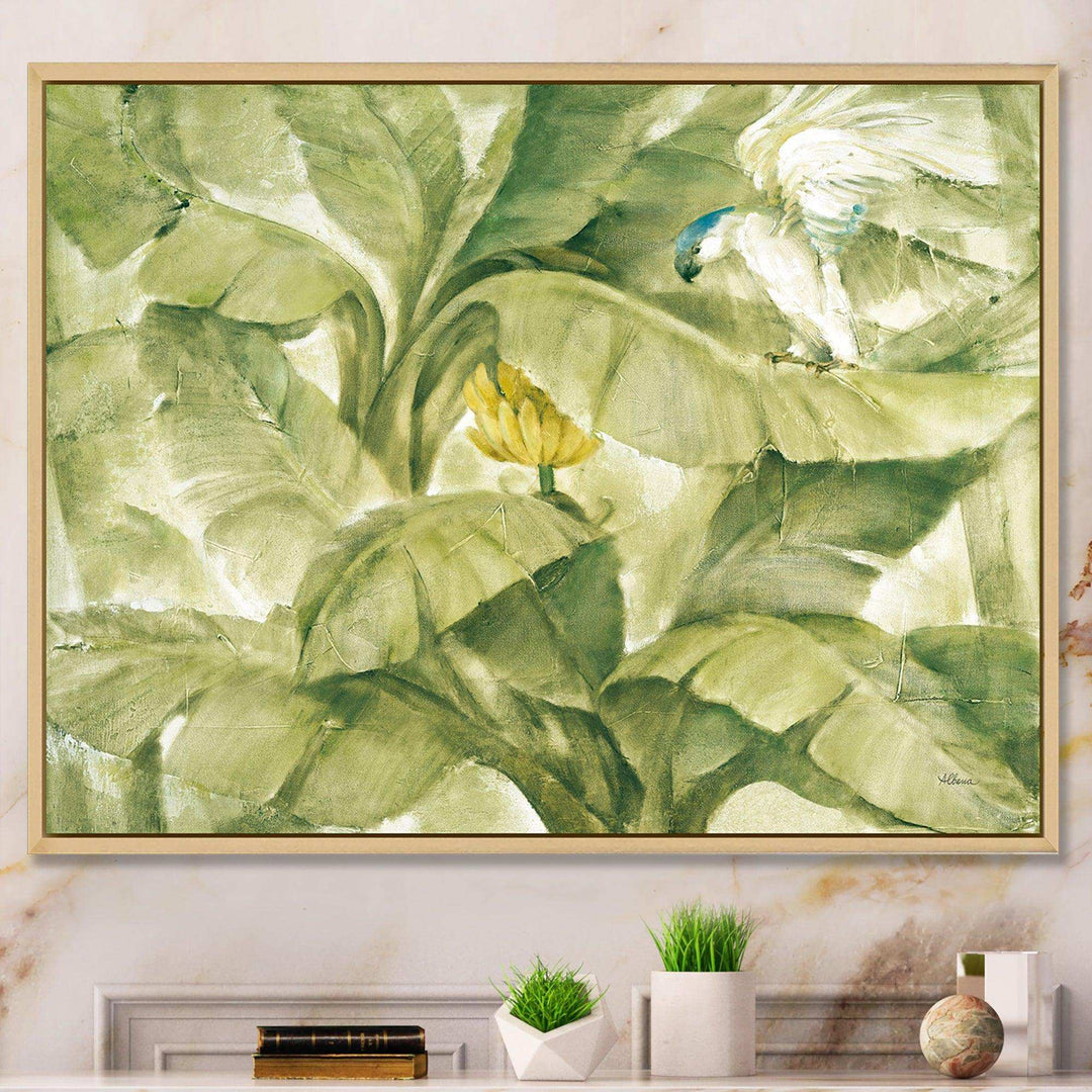Tropical Canopy II Green - Farmhouse Living Room Wall Decor