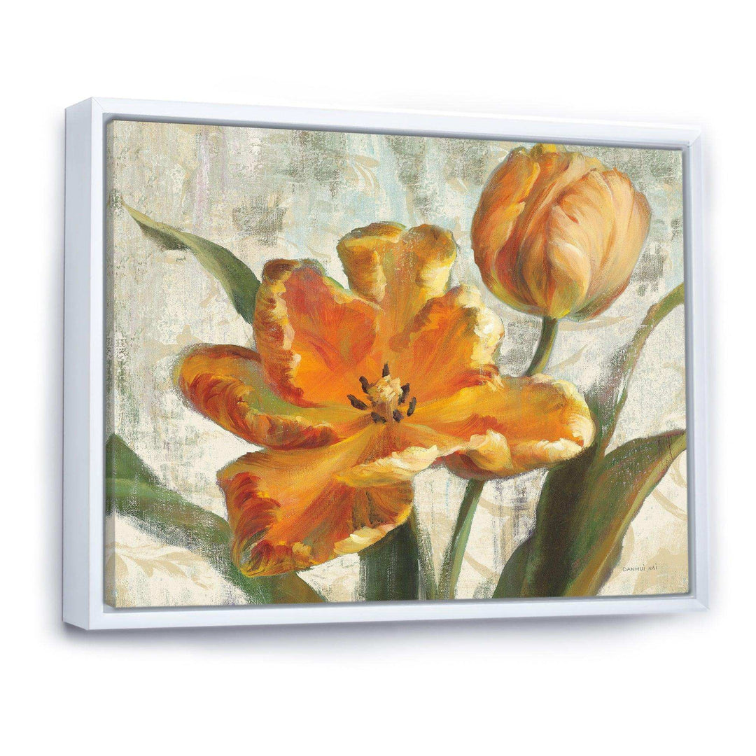 Parrot Tulips I on Ivory