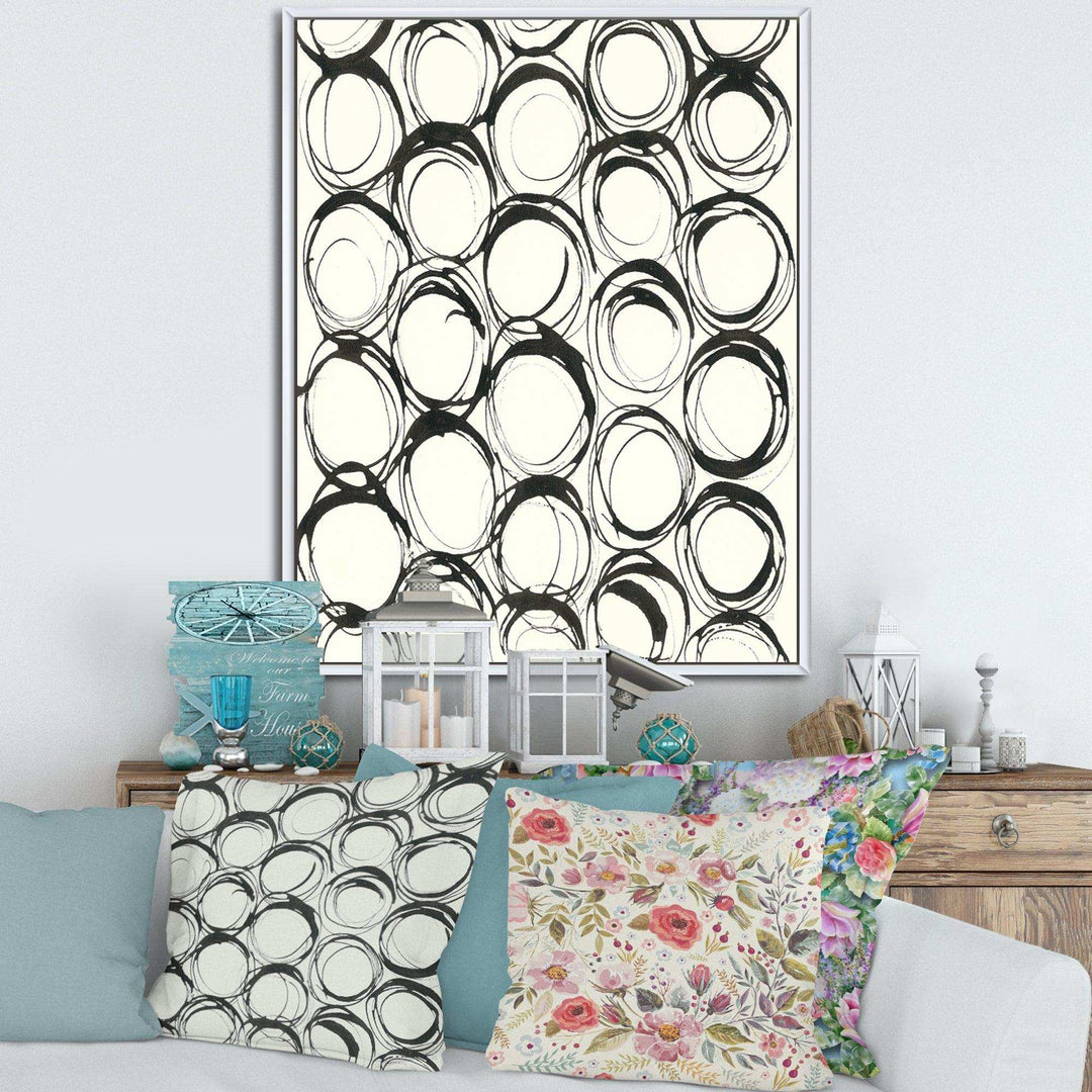 minimalist black and white II - Mid-Century Modern Bedroom Wall Art