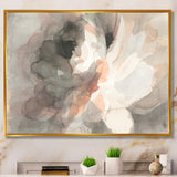 Abstract Peony Grey Framed Canvas Vibrant Gold - 1.5" Thick